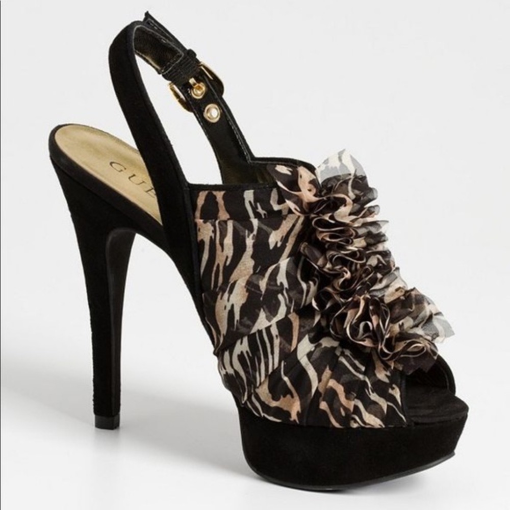 Guess Animal Print Slingback Pump